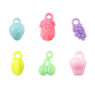 Perline con look acrilico frutta multicolore pastello