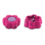 Perline Tile fiore rosa magenta-viola paisley