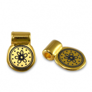 Passanti di metallo DQ fiore oro (privo di nichel)