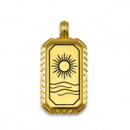 Ciondoli di metallo DQ cuore oro (privo di nichel)