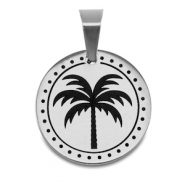 Ciondoli in acciaio inossidabile palma argento