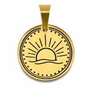 Ciondoli in acciaio inossidabile luna oro