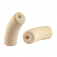 Perline in acrilico tubo opaca beige albicocca