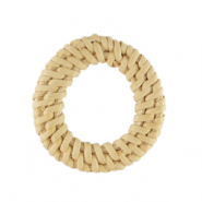 Pendente in rattan 40mm bianco naturale