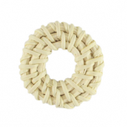 Pendente in rattan 35mm bianco naturale