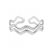 Anelli in acciaio inossidabile argento