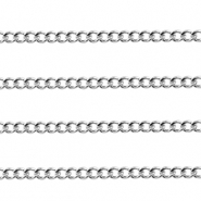 Componenti in acciaio inossidabile catena a rolò grumetta argento