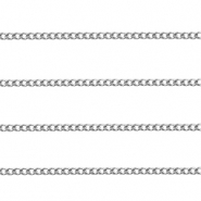 Componenti in acciaio inossidabile catena a rolò grumetta argento