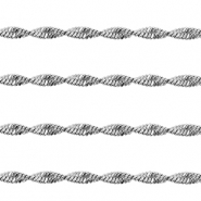 Componenti in acciaio inossidabile catena a rolò maglia corda argento