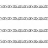 Componenti in acciaio inossidabile catena a rolò maglia corda argento