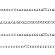 Componenti in acciaio inossidabile catena a rolò grumetta argento
