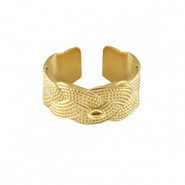 Anelli in acciaio inossidabile con anellino oro