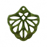 Pendenti in resina verde muschio