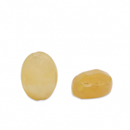 Perline in pietra naturale Quarzo ovale arancione ambra multicolore