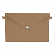 Pochette marrone crema