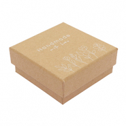 Confezione regalo "handmade with love"&nbsp;fiori marrone