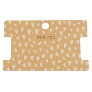 Cartoncini per bigiotteria "for you" marrone