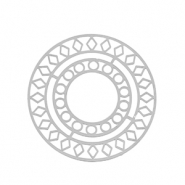 Ciondoli in acciaio inossidabile boh&eacute;mien 30mm argento