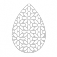 Ciondoli in acciaio inossidabile boh&eacute;mien goccia argento