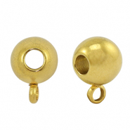 Perline in acciaio inossidabile con anellino 8mm oro