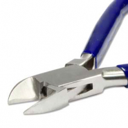 Beadsmith Pinza a taglio laterale con molla blu-argento