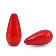 Perline Polaris Elements a forma di goccia Polmo rosso bacca