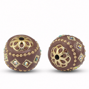 Perline in stile boh&eacute;mien viola-oro