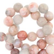 Perline in pietra naturale Calcite e Marmo 8mm rosa vintage multicolore