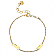 Bracciali in acciaio inossidabile ''LOVE YOU'' oro