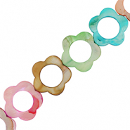 Perline di conchiglia fiore multicolore