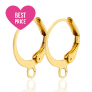 Componenti in acciaio inossidabile monachelle tonde chiuse a molla con anellino oro