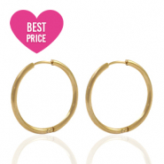 Orecchini in acciaio inossidabile 20mm a cerchio oro