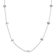 Collane in acciaio inossidabile cuore argento