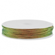 Coda di topo intrecciato 1mm multicolore-arancione verde metallico