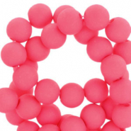 Perline in acrilico 4 mm rosa neon