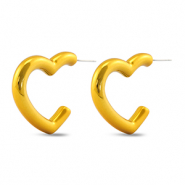 Orecchini alla moda a cuore oro giallo