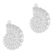 Ciondoli in acciaio inossidabile conchiglia di mare argento