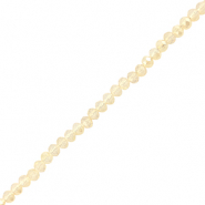 Perline sfaccettate 6x4mm rondella champagne chiaro