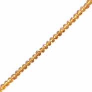 Perline sfaccettate 4x3mm rondella marrone