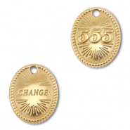 BY31&reg; Ciondolo in acciaio inossidabile numeri angelici 555 / change oro