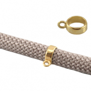 Anello di metallo DQ con anellino oro (privo di nichel)