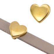 Passanti di metallo DQ &Oslash;5.2x2.2mm cuore oro (privo di nichel)