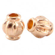 Perline di metallo DQ 4x3.5mm oro rosa (privo di nichel)