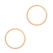 Ciondoli di metallo DQ distanziatore 14mm cerchio oro rosa (privo di nichel)