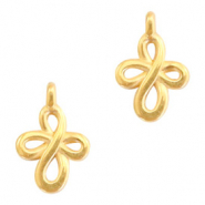 Ciondoli di metallo DQ con simbolo infinito oro (privo di nichel)