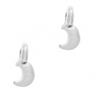 Ciondoli di metallo DQ luna argento antico (privo di nichel)