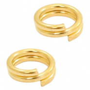 Anellino bris&eacute; di metallo DQ 7mm oro (privo di nichel)