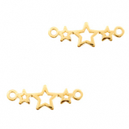 Ciondoli di metallo DQ distanziatore a forma di stelle oro (privo di nichel)