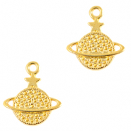 Ciondoli di metallo DQ saturno oro (privo di nichel)