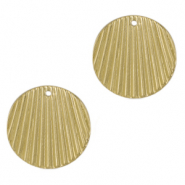 Ciondoli di metallo DQ 21mm oro (privo di nichel)